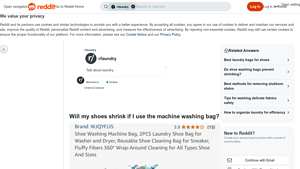 Reddit - Shoe Washing Bag