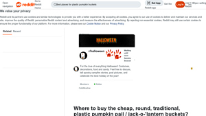 Reddit - Affordable Plastic Pumpkin Pails