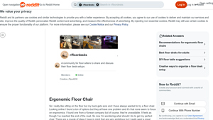 Reddit - Ergonomic Floor Chair Solutions