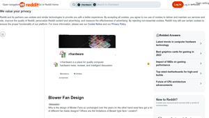 Reddit - Blower Fan Performance Factors