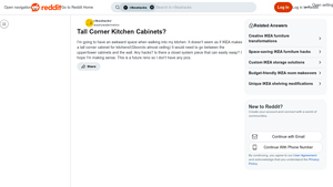 Reddit - Tall Corner Kitchen Cabinets