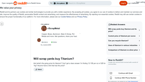 Scrap Yards - Titanium Pricing Insights