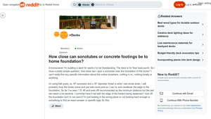 Reddit - Freestanding Deck Construction Guide