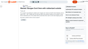 Reddit - Bungee Cord 3mm Rubberized/Silicone Coated