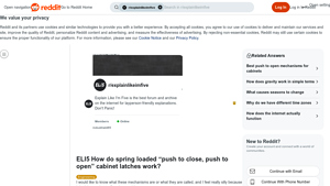 Reddit - Push Latch Mechanisms
