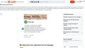 Reddit - Japanese Hot Oil Massage