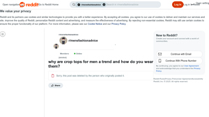 Reddit - Men's Crop Tops Trend