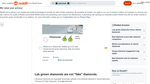 Reddit - Lab Grown Diamonds