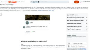 Reddit - Electric ATV Options