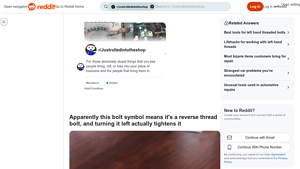 Reddit - Reverse Thread Bolt