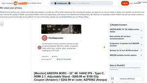 ARZOPA - M3RC Monitor 32 4K 144Hz