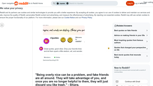 Reddit - Authenticity in Relationships