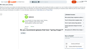 Reddit - Spring Hinges in Eyeglasses