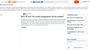 19-Inch TVs - Market Disappearance
