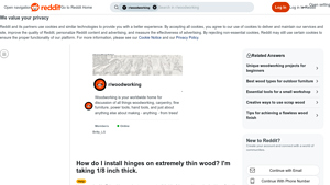 Reddit - Wood Thickness Alternatives