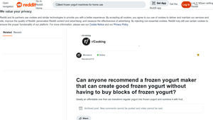 Reddit - Affordable Frozen Yogurt Maker