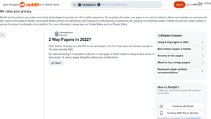 Reddit - Two-Way Pagers