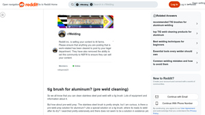 TIG Brush - Pre-Weld Aluminum Cleaning Solutions