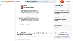 Reddit - Pedal Exercise Devices