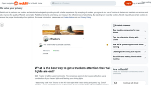 Reddit - Safe Driving Tips for Truckers