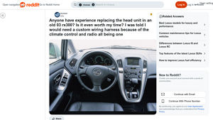 Lexus - RX300 Head Unit Replacement