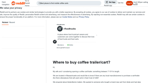 Coffee Cart - Customizable Trailer for Small Operations