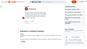 Reddit - Infrared vs Induction Cooktops