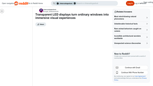 Reddit - Transparent LED Displays