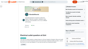 Sandals Ochi - Electrical Outlet Compatibility