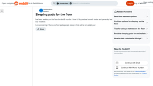 Reddit - Japanese Futons for Floor Sleeping