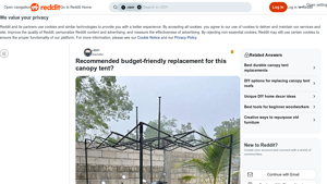 Reddit - Canopy Tent Replacement Solutions
