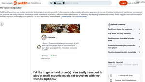 Reddit - Hand Drums for Acoustic Gatherings