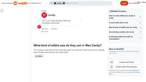 Reddit - Edible Wax Candy