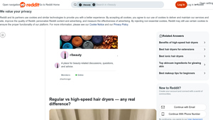Reddit - Hair Dryer Comparison