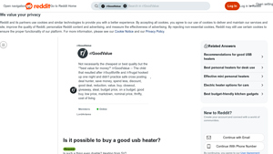 Reddit - USB Heaters vs. Efficient Desk Heating Solutions