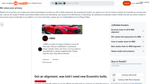 Eccentric Bolts - Camber Adjustment for WRX & STI