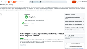 Reddit - Pointer Finger Stick