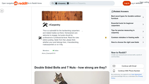 Reddit - Double Sided Bolts & T Nuts