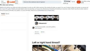 Bicycle Components - Thread Identification