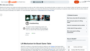 Reddit - Board Game Table Lift Mechanism