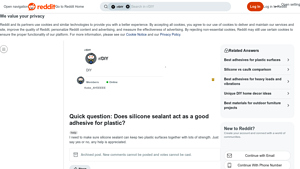 Reddit - Silicone Sealant Insights