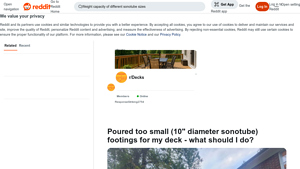 Reddit - 10 Diameter Sonotube Footings