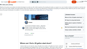 Reddit - 30 Gallon Steel Drum