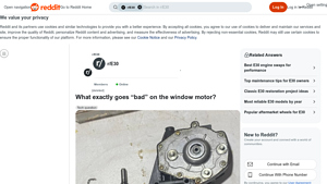 Reddit - E30 Window Motor Issues