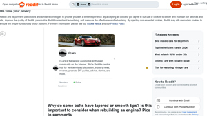 Reddit - Engine Rebuilding Bolts