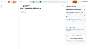 Reddit - DIY Potato Spiral Machine
