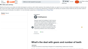 Reddit - Spur Gear Considerations