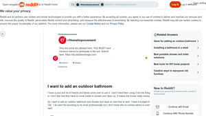 Outdoor Bathroom & Shower - General Contractor Requirements