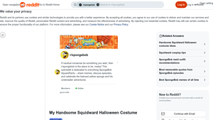 Reddit - Handsome Squidward Halloween Costume