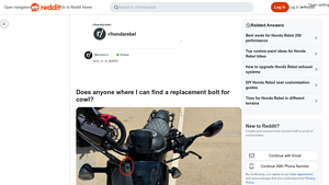 Honda - Cowl Replacement Bolt for Rebel Windshield